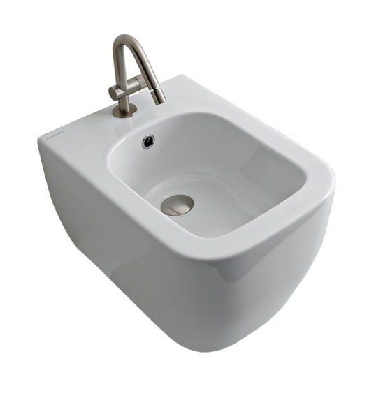 Биде Scarabeo TEOREMA 2.0 подвесное с одним отверстием цвет белый 5127