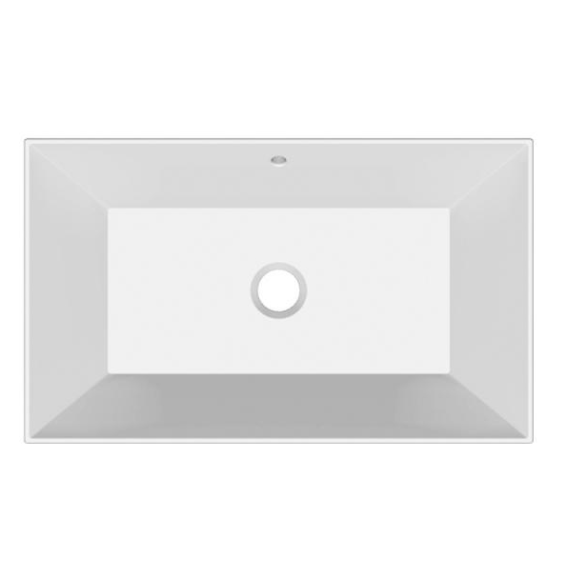 Раковина Scarabeo TEOREMA 2.0 встраиваемая снизу с переливом без отверстий цвет белый 5135