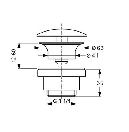 Донный клапан Scarabeo цвет лава матовая 10010/C CR 37