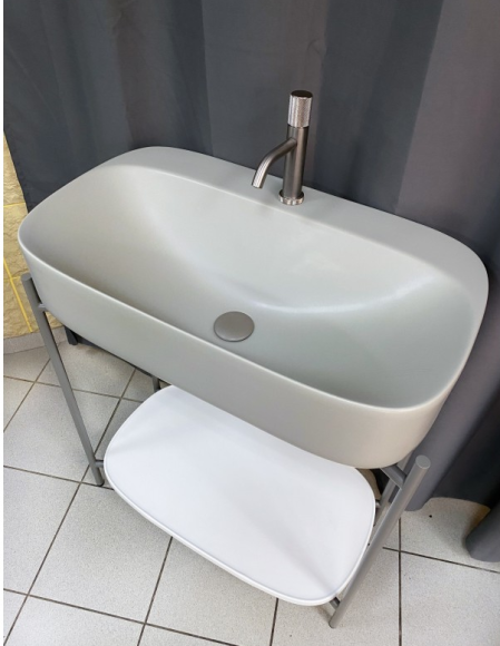 Раковина Scarabeo MOON накладная без перелива с одним отверстием цвет песочный матовый 5505 52 Раковина Scarabeo MOON накладная без перелива с одним отверстием цвет песочный матовый 5505 52