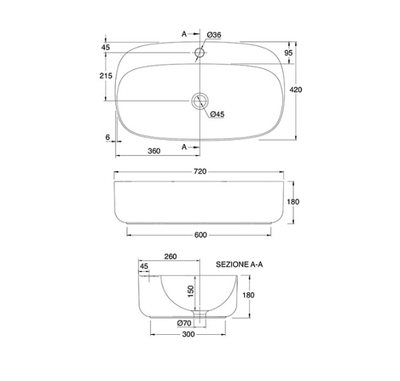 Раковина Scarabeo MOON накладная без перелива с одним отверстием цвет песочный матовый 5505 52 Раковина Scarabeo MOON накладная без перелива с одним отверстием цвет песочный матовый 5505 52