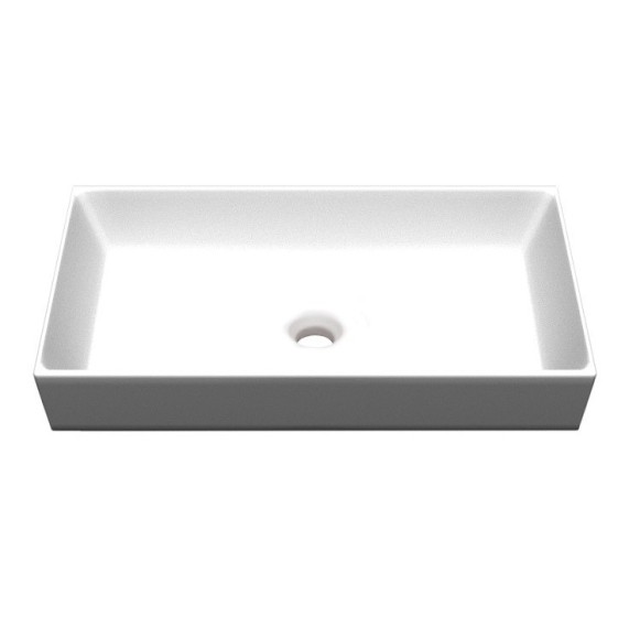 Раковина Scarabeo TEOREMA 2.0 накладная без перелива без отверстий цвет белый 5102